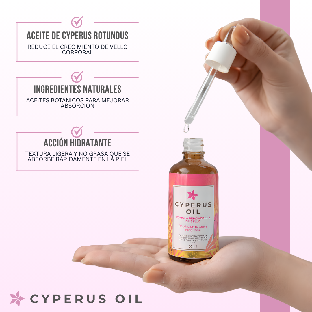 Cyperus Oil™ — Menos vello, más piel. Naturalmente