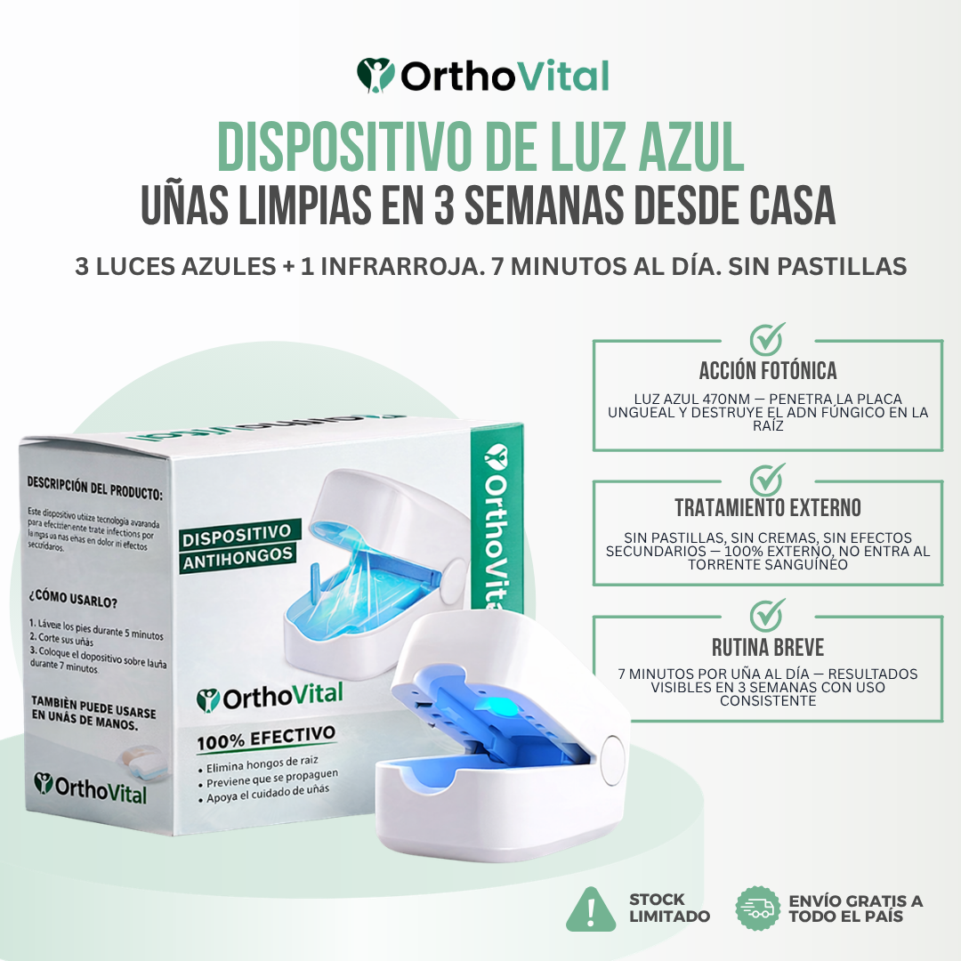 OrthoVital™ | Dispositivo de Luz Azul para Hongos en Uñas
