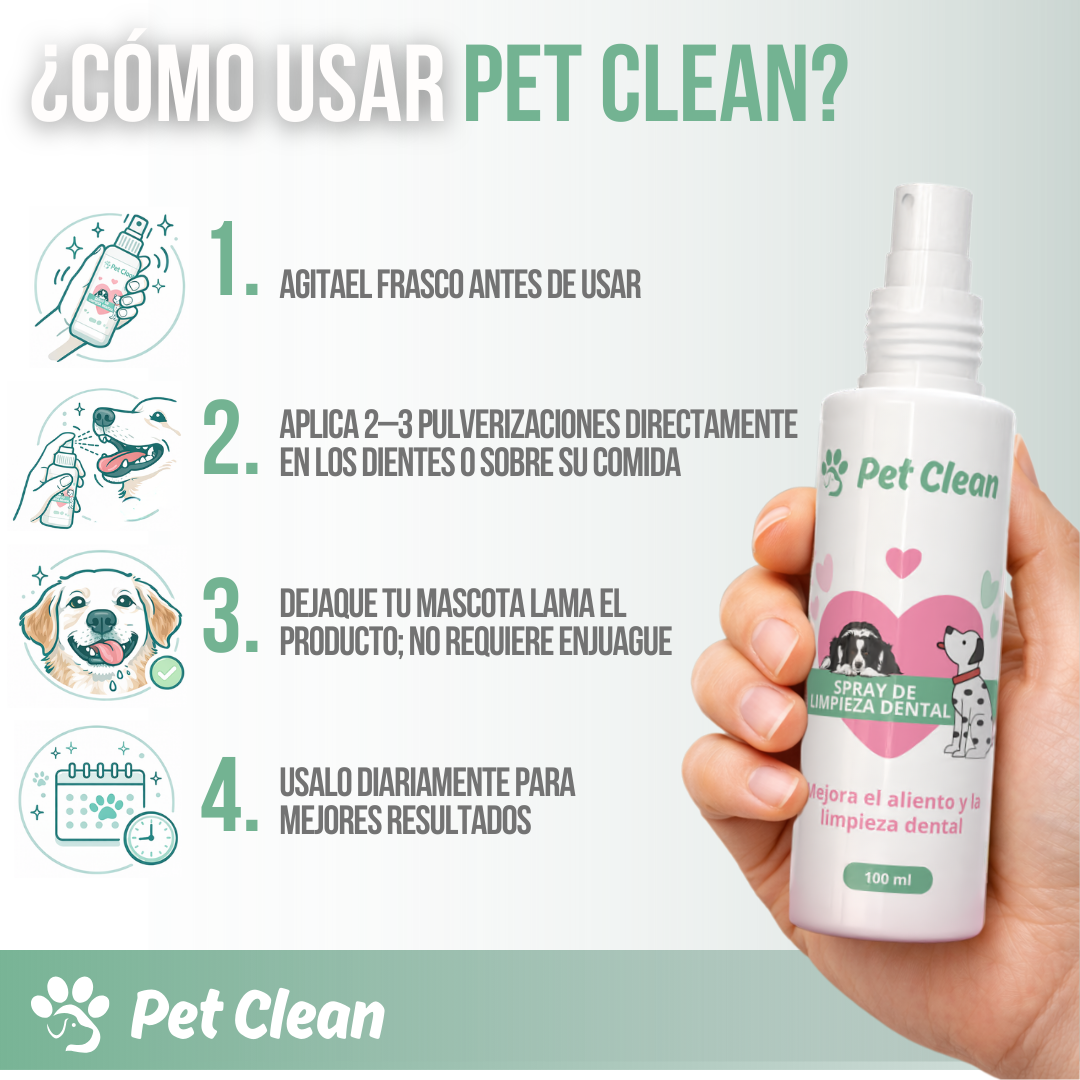 Pet Clean™ — Aliento fresco y dientes sanos, sin peleas ni cepillos