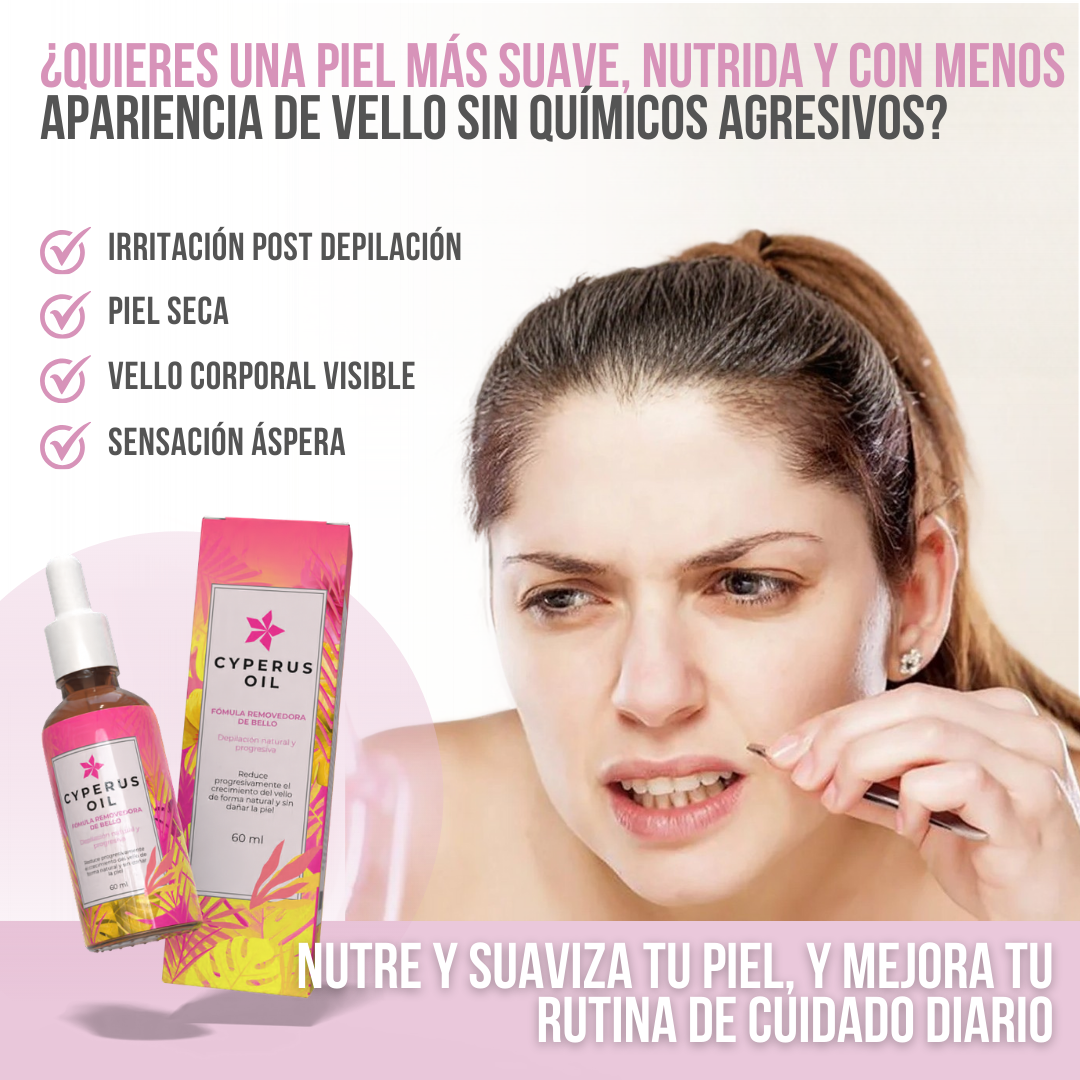 Cyperus Oil™ — Menos vello, más piel. Naturalmente