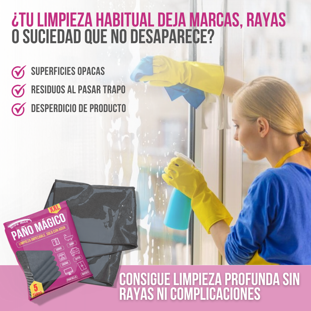 Wipe Max™ – Limpieza impecable, solo con agua